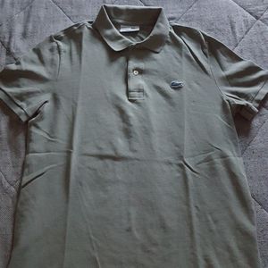 Lacoste pique polo J. Crew olive green size 5